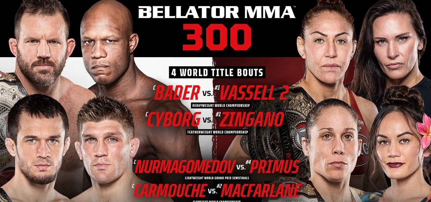 Ивент Bellator 300 пройдет с 4-мя титульными боями