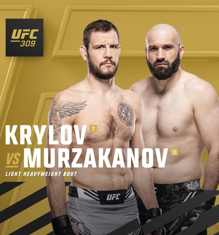 Бой Крылов – Мурзаканов официально включен в кард ивента UFC 309