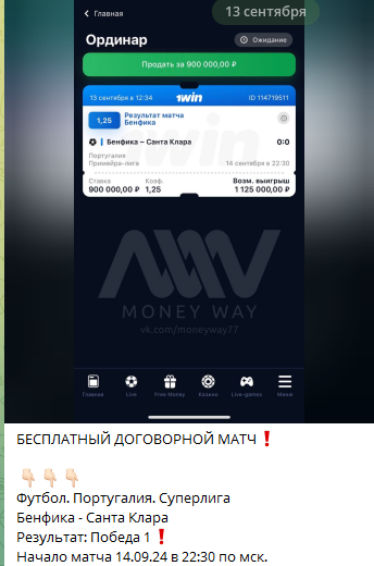 MoneyWay телеграм